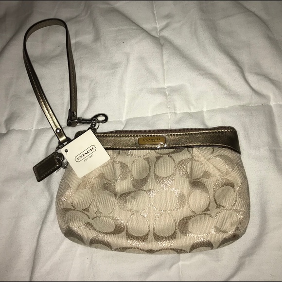 Coach Handbags - Coach Wristlet with Leather Handle